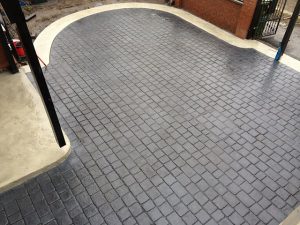 pattern imprinted concrete paving