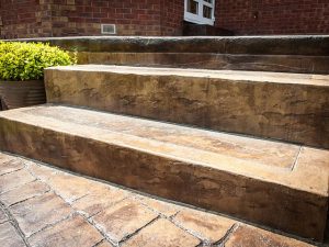 imprinted concrete steps