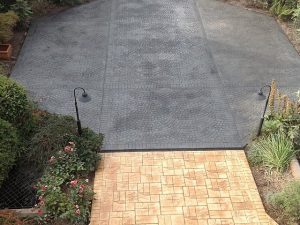 imprinted concrete paving entrance
